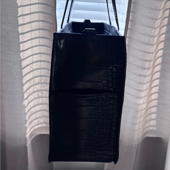 Beis The Work Tote in Black Croc - Picture 2 of 4